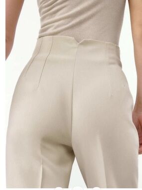 Zara Light Beige Tailored high waisted Pants